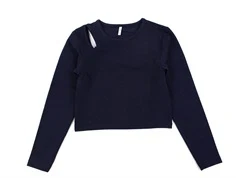 Kids ONLY night sky shoulder cut out short glitter top